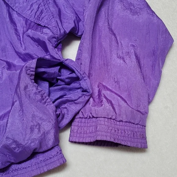 Vintage 90s Casual Isle Purple Full-zip Jacket High Rise Shell Suit Tracksuit M